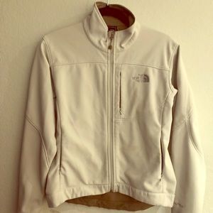 Off White/beige North Face Jacket.